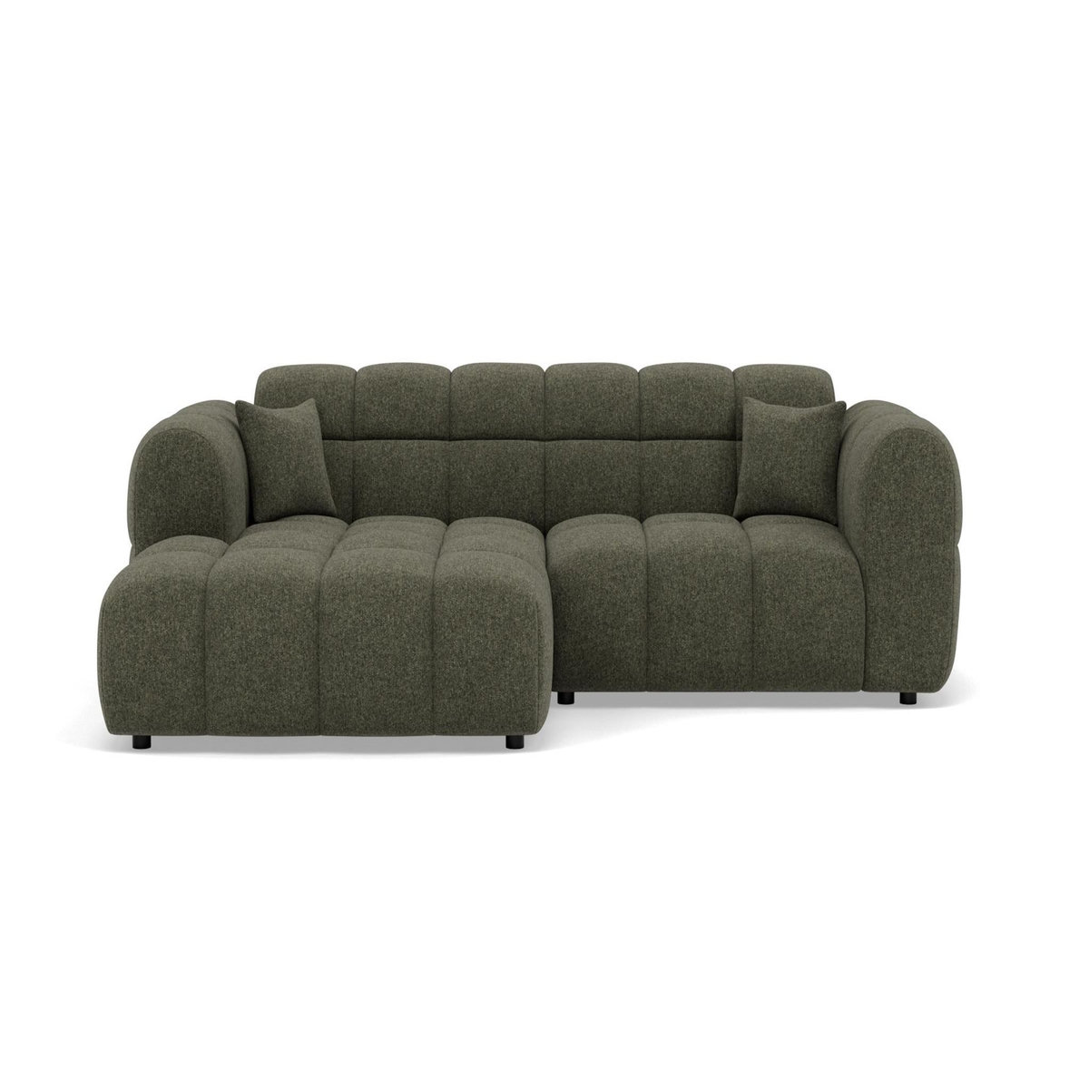 LISA DESIGN Mini ray - canapé d'angle gauche 4 places en tissu texturé