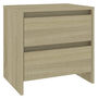 Voir la diapositive 2 : VIDAXL Table de chevet chene sonoma 45x34,5x44,5 cm bois d'ingenierie