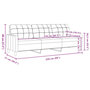 Voir la diapositive 6 : VIDAXL Canape a 3 places Jaune clair 210 cm Tissu