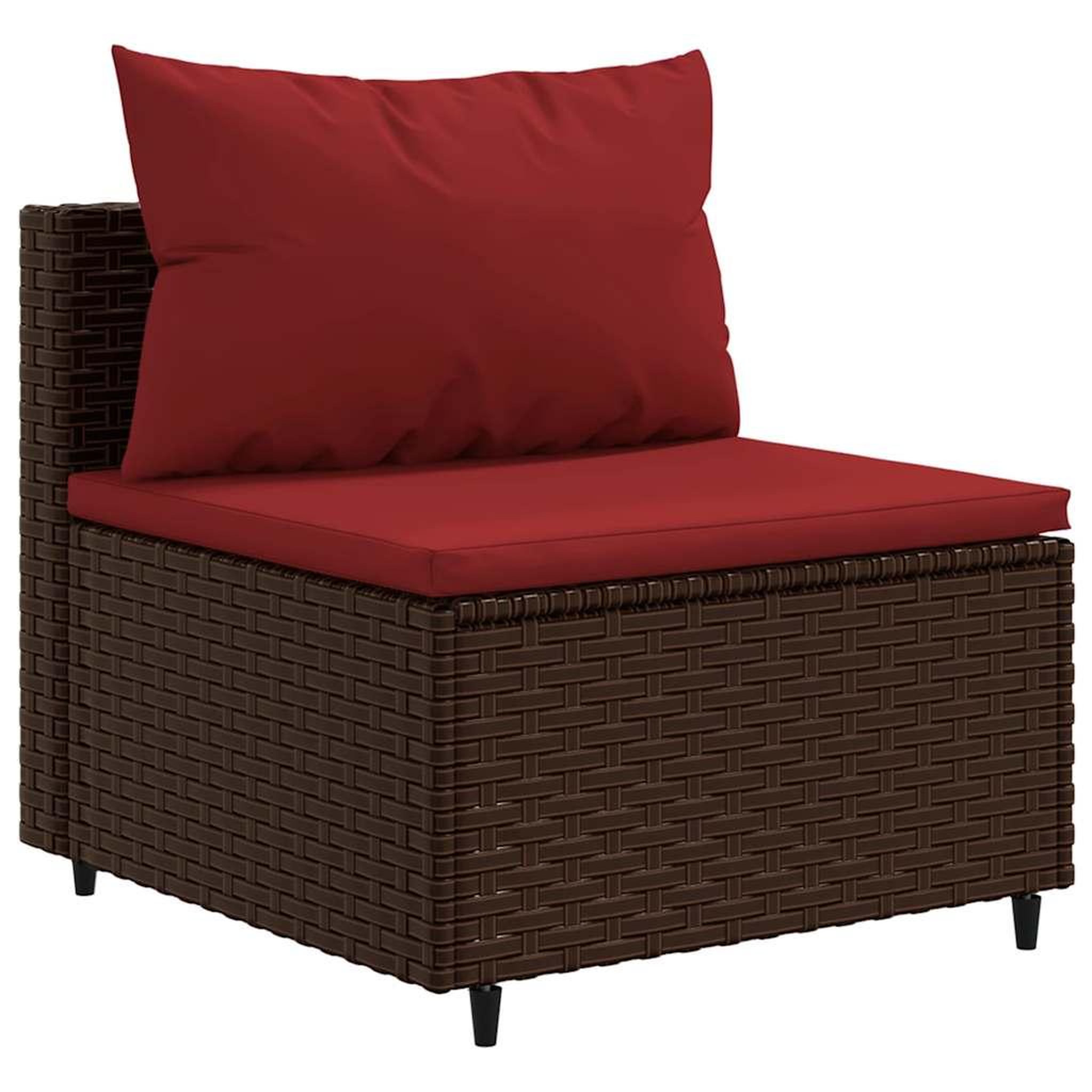 Voir la diapositive 4 : VIDAXL Salon de jardin avec coussins 7 pcs marron resine tressee