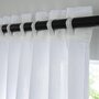 Voir la diapositive 2 : FUTURE HOME Rideau uni en gaze de coton pattes cachées à l'unité 140x300cm