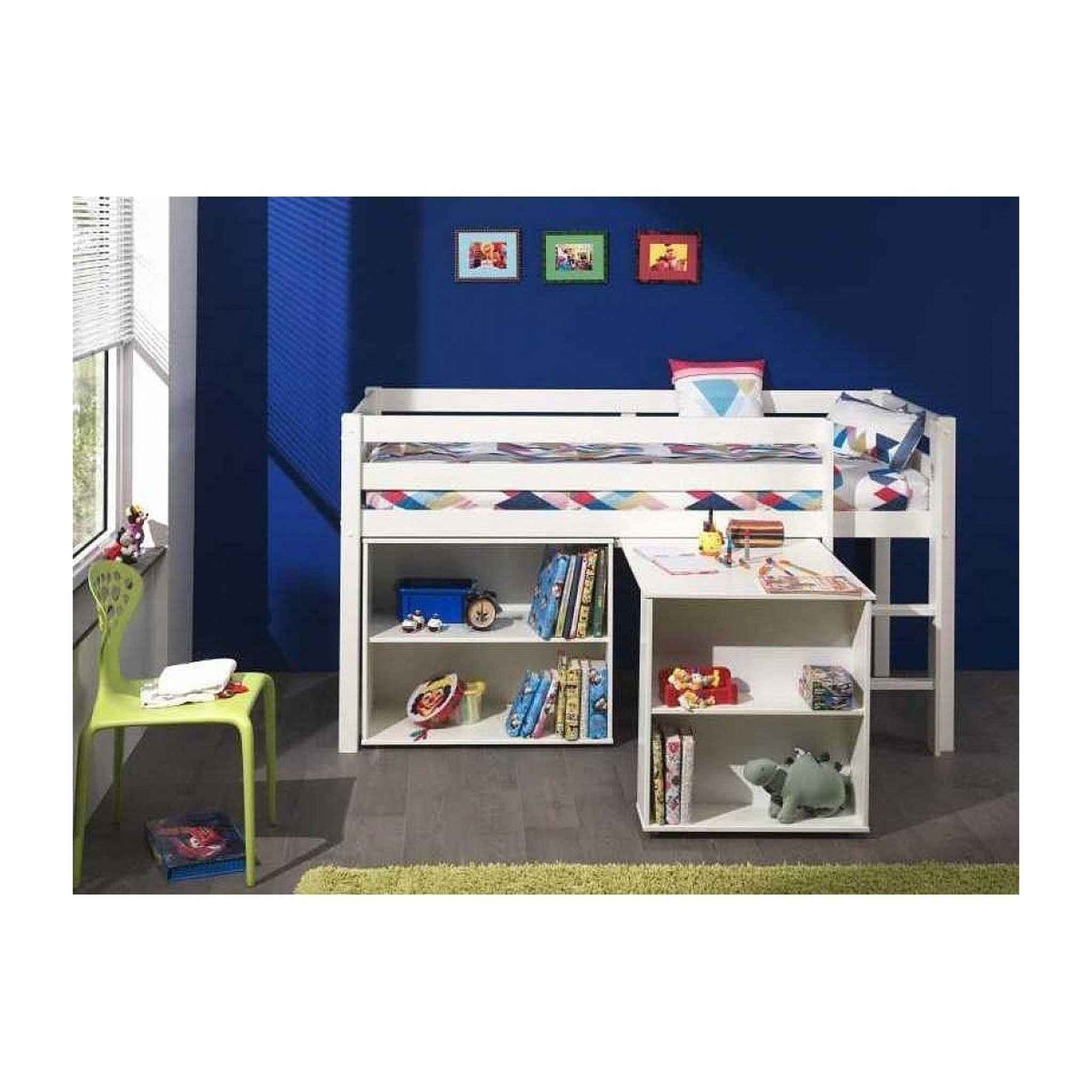 Voir la diapositive 2 : Paris Prix Bibliothèque Enfant en Pin  Pino  85cm Blanc