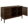 Voir la diapositive 4 : The Home Deco Factory Buffet 2 portes et 2 niches effet noyer TIFFANY - Marron