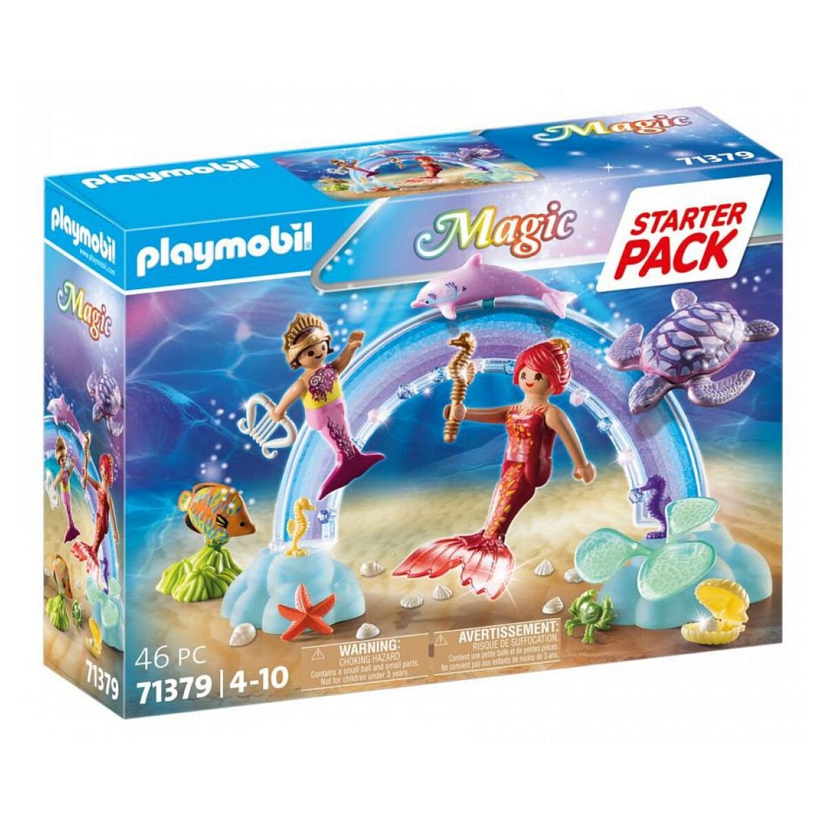 PLAYMOBIL Pack de Démarrage Sirènes et Arc-en-Ciel avec Personnages et Animaux Marins