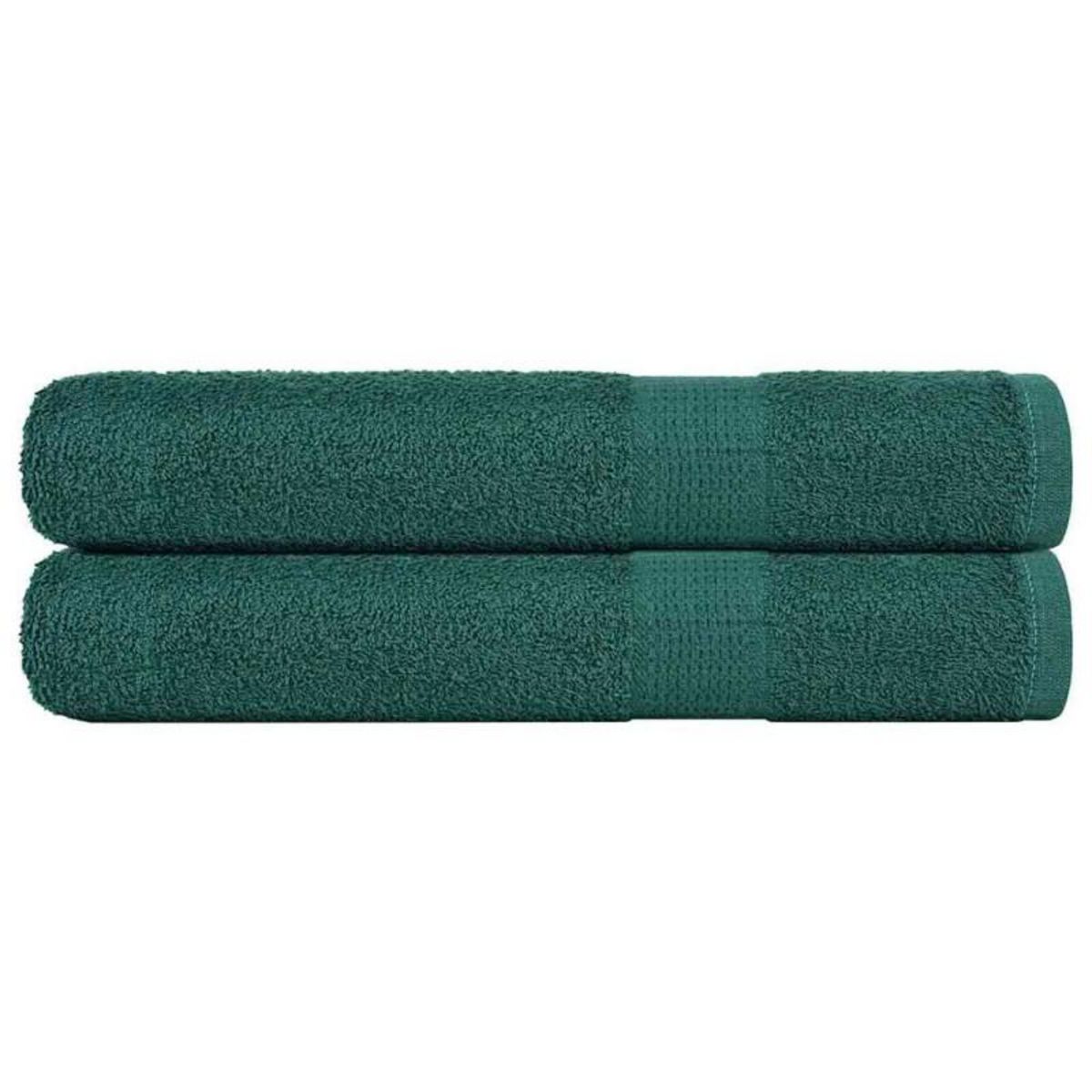 VIDAXL Serviettes de sauna 2 pcs vert 80x200 cm 360 g m² 100% coton