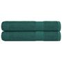 Voir la diapositive 1 : VIDAXL Serviettes de sauna 2 pcs vert 80x200 cm 360 g m² 100% coton