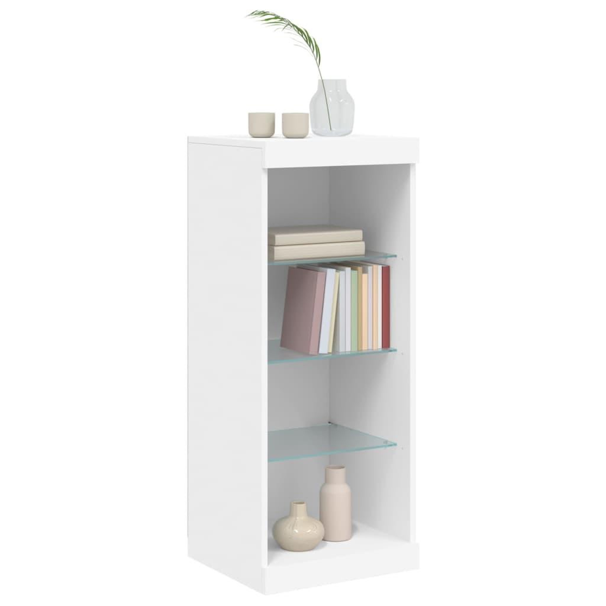 Voir la diapositive 4 : VIDAXL Buffet avec lumieres LED blanc 41x37x100 cm