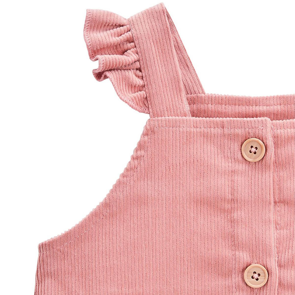 Petit Béguin Robe bébé en velours côtelé Rosa
