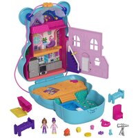 Polly Pocket Coffret Univers La Plage des Dauphins, mini-figurines Polly et  sirène, 5 surprises et 12 accessoires, jouet pour enfant, GTN20