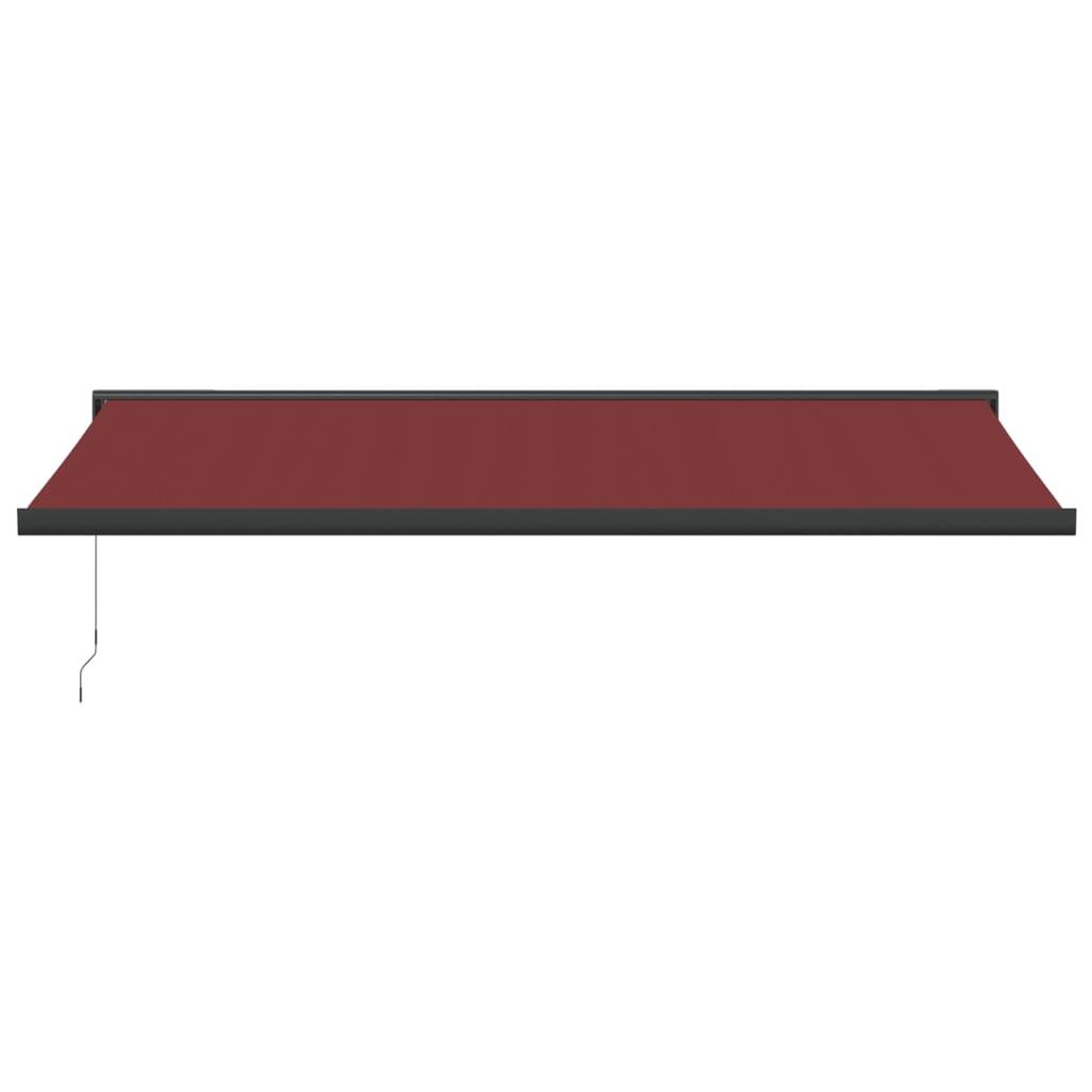 Voir la diapositive 3 : VIDAXL Auvent manuel retractable bordeaux 500x300 cm