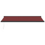Voir la diapositive 3 : VIDAXL Auvent manuel retractable bordeaux 500x300 cm