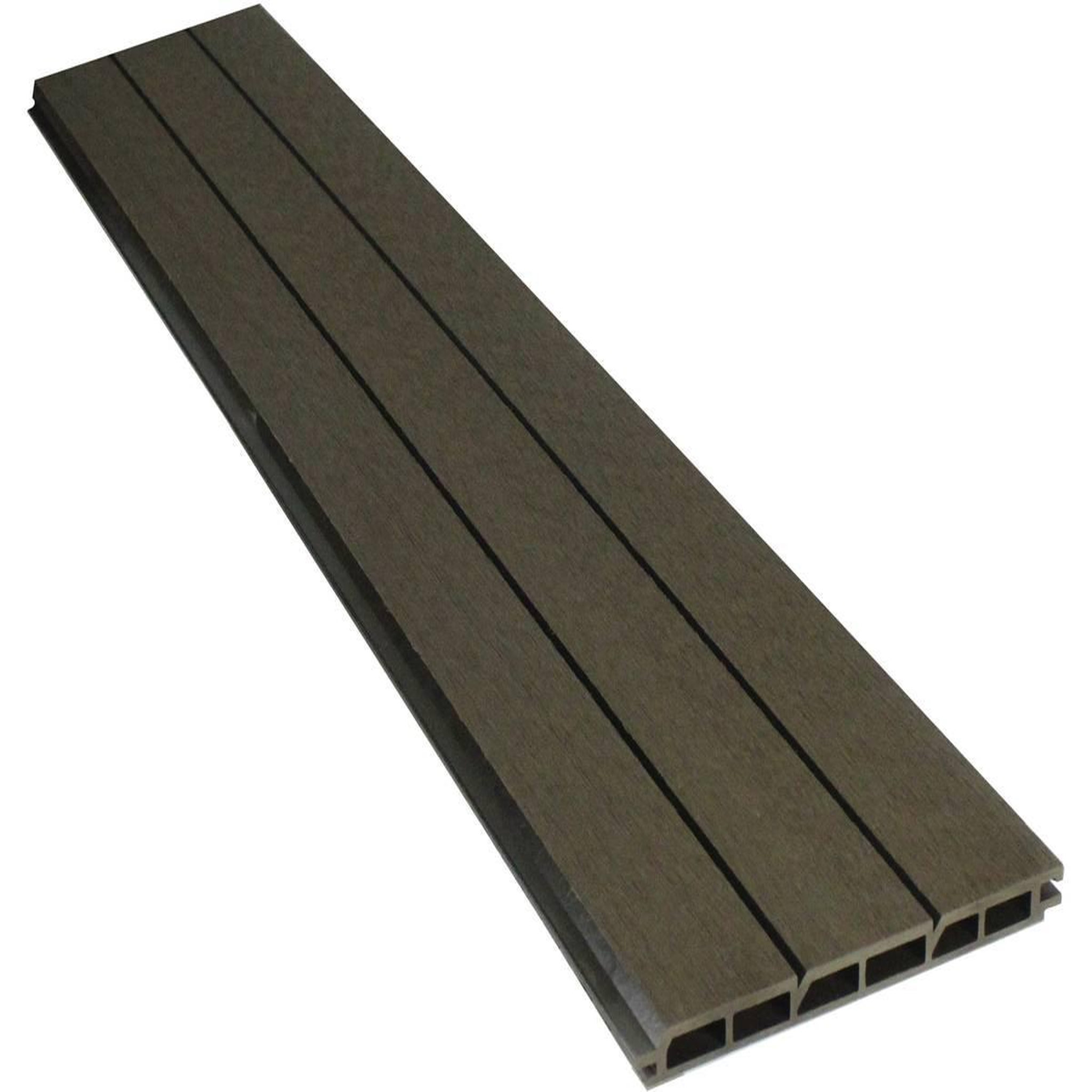 Voir la diapositive 2 : Habitat et Jardin Kit Clôture 8 x 1.6m composite - Kit de fixation offert - Marron