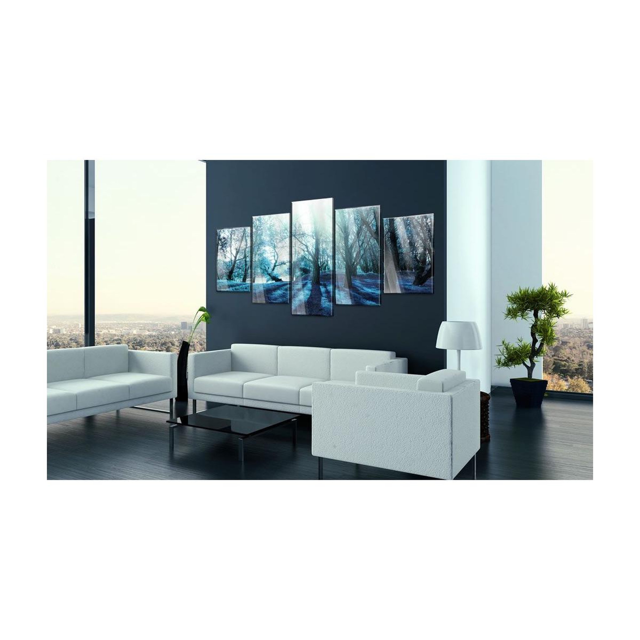 Voir la diapositive 2 : Paris Prix Tableau sur Verre Acrylique  Blue Glade