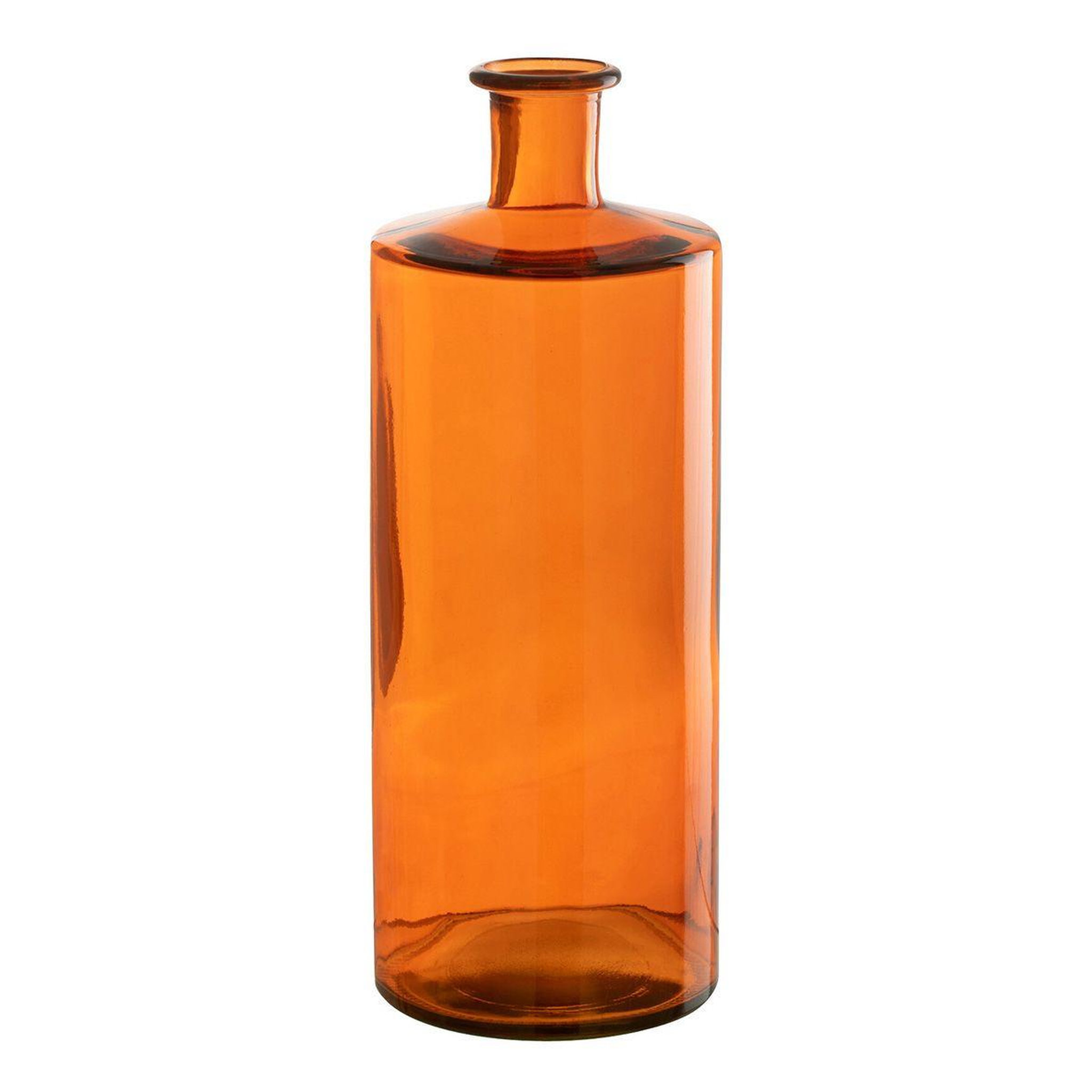 J-LINE Vase déco en verre  bouteille  40cm orange