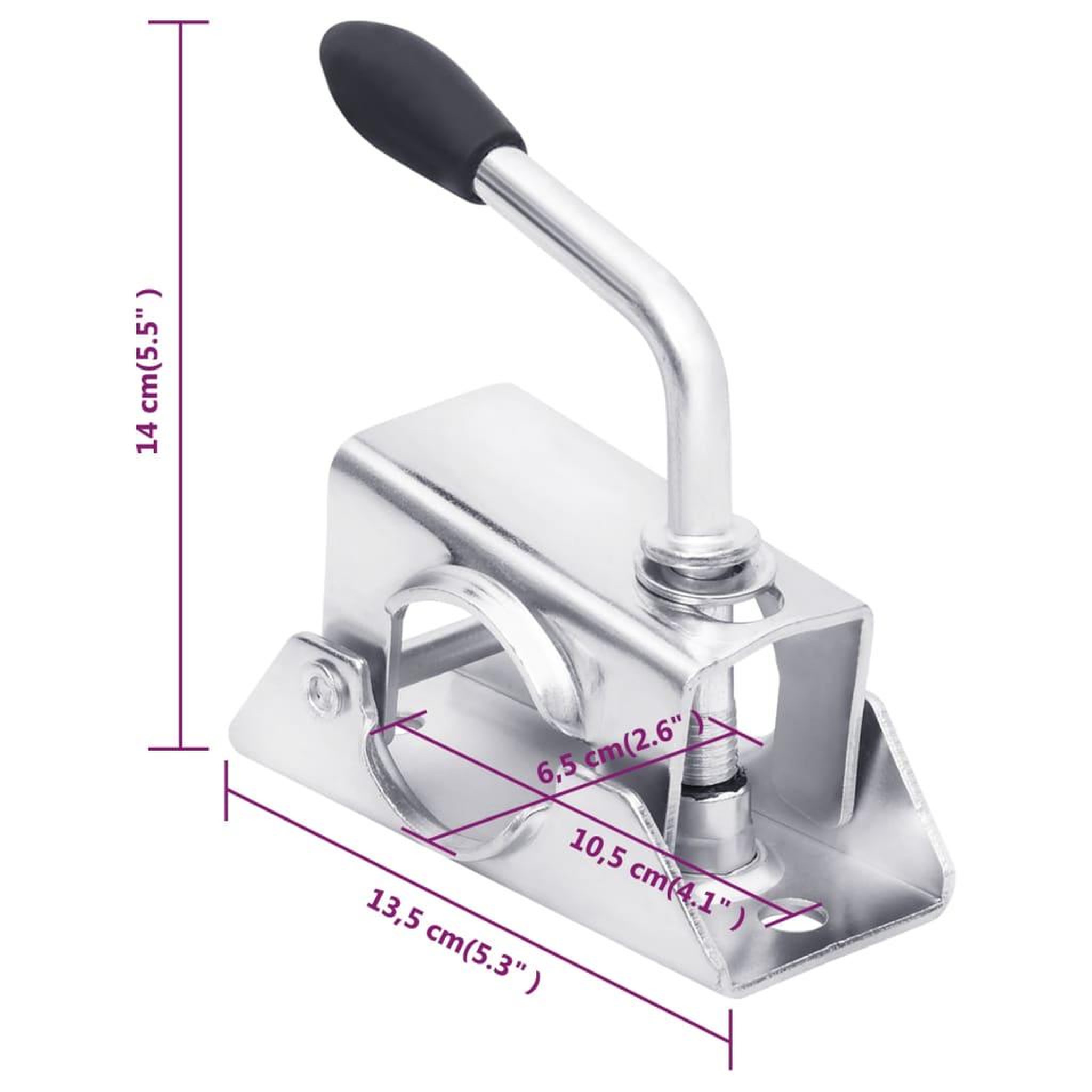 Voir la diapositive 6 : VIDAXL Pince de roue de jauge 13,5x6,5x14 cm Acier galvanise