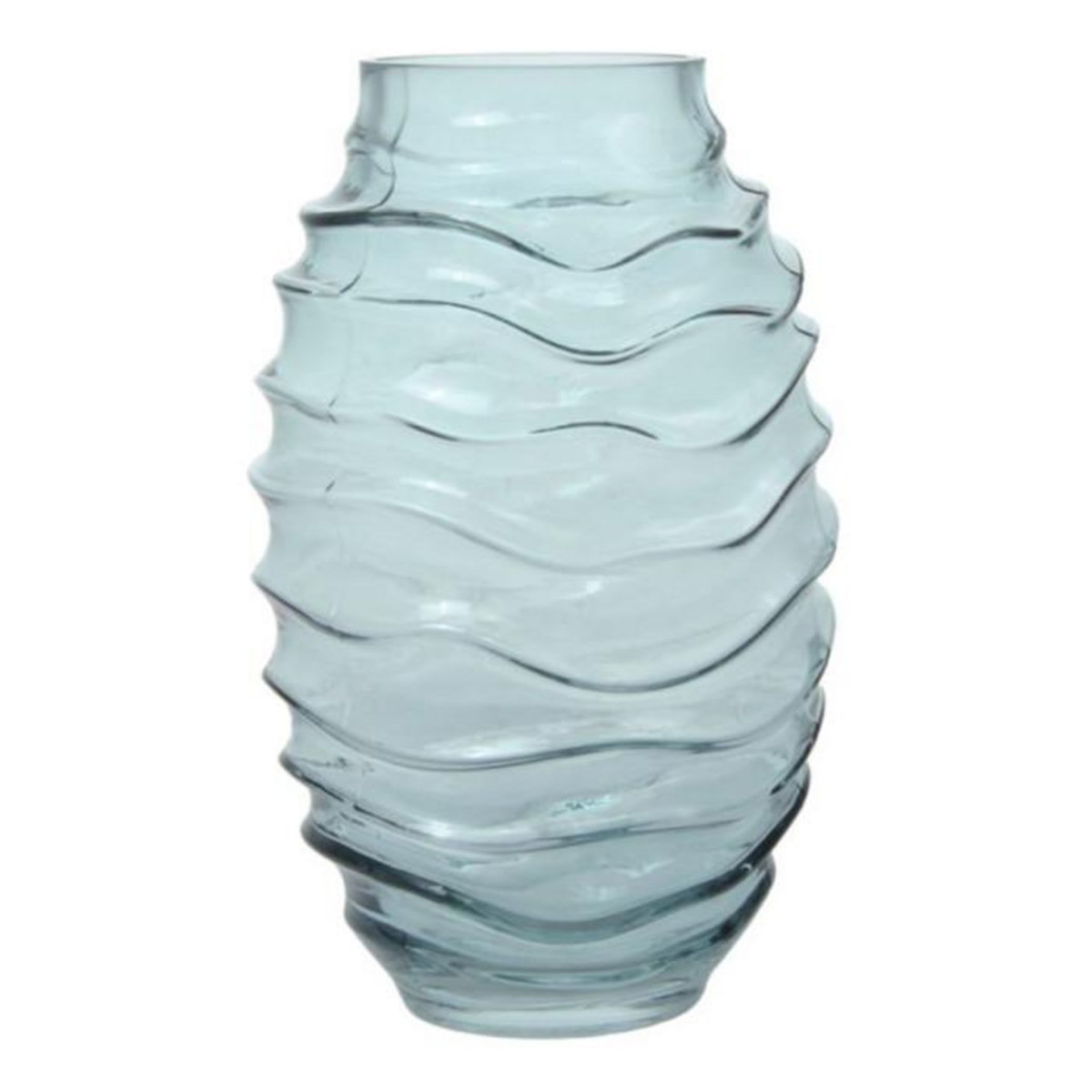 Paris Prix Vase Déco en Verre Soufflé  Typo  25cm Bleu