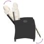 Voir la diapositive 4 : VIDAXL Ensemble a manger de jardin coussins 7pcs Noir Resine tressee