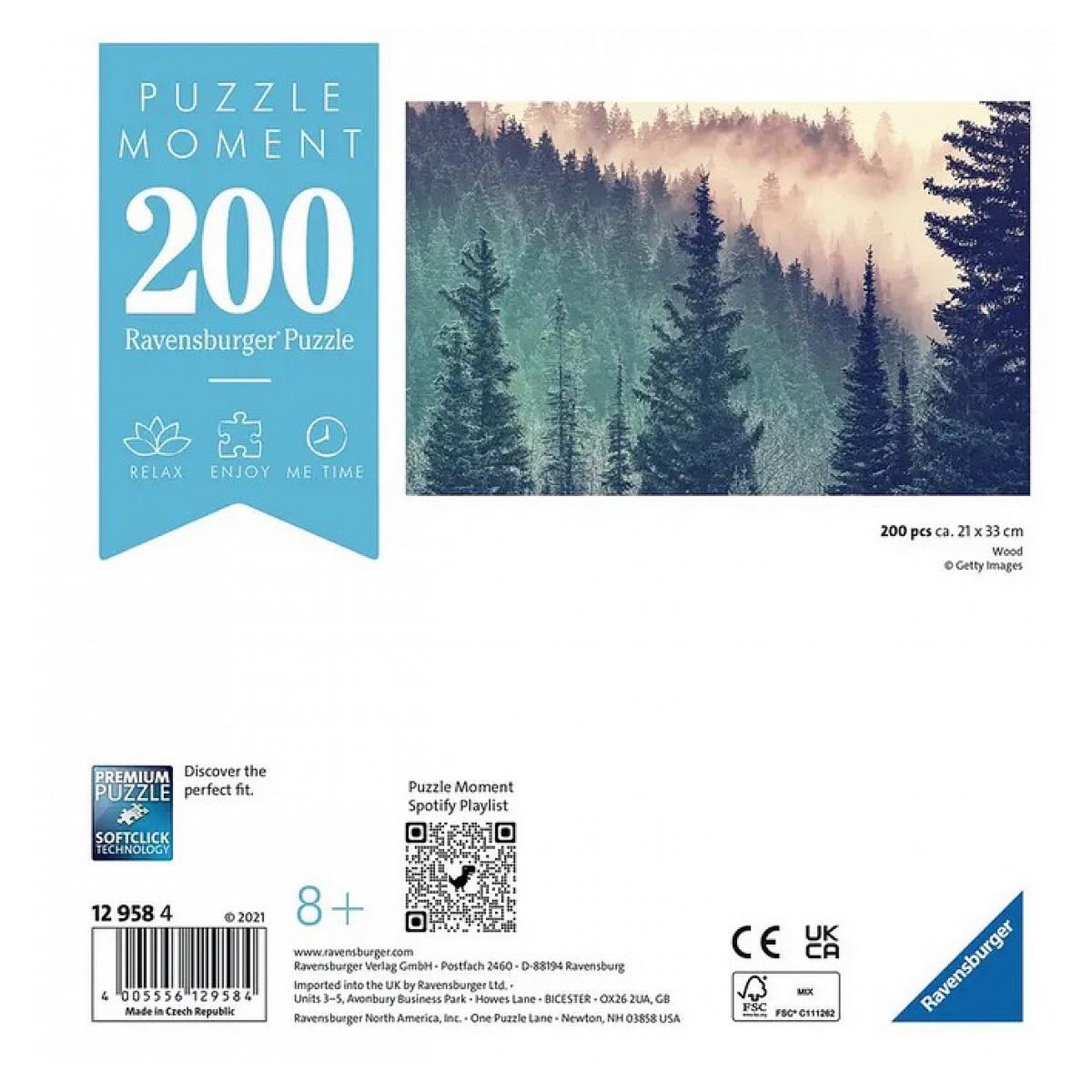 Voir la diapositive 2 : RAVENSBURGER Puzzle Moment Wood 200 pieces