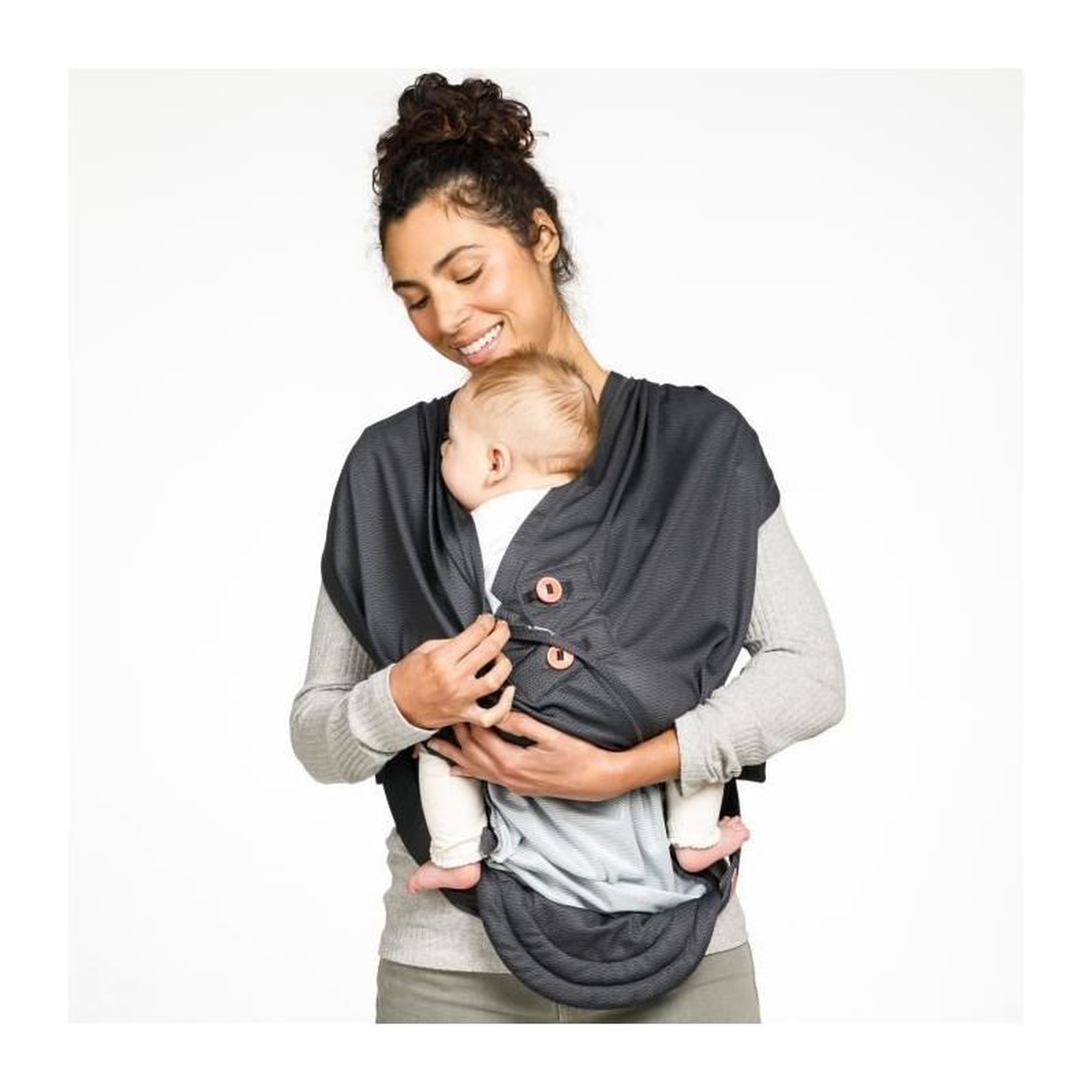 Voir la diapositive 4 : INFANTINO Porte bébé INFANTINO HUG&CUDDLE - A enfiler - 3 a 11,8 kg - Systeme écharpe de portage - Des la naissance