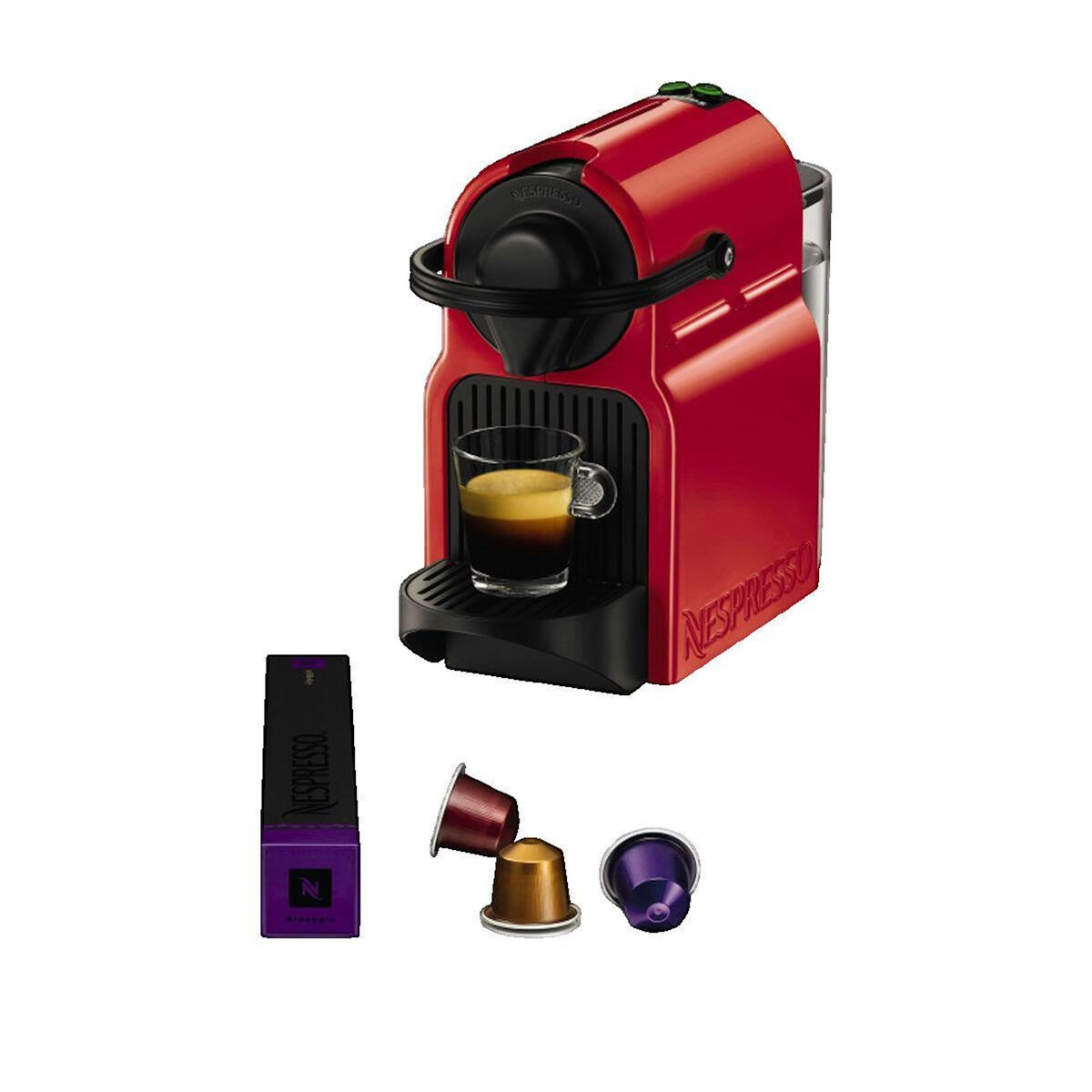 KRUPS Cafetière à dosettes Krups Nespresso Inissia XN1005 Rouge