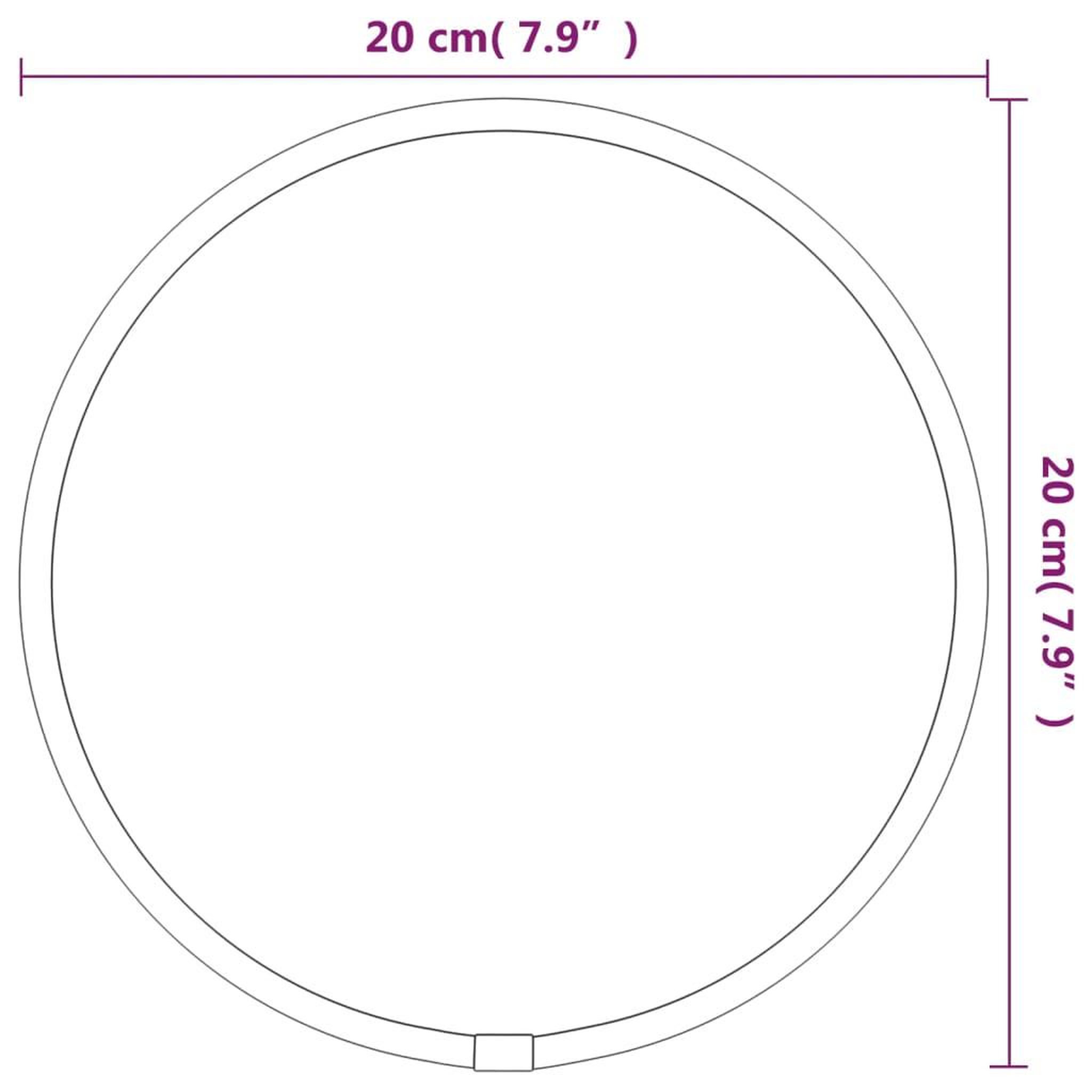 Voir la diapositive 6 : VIDAXL Miroir mural Argente Ø 20 cm Rond