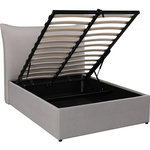 Habitat et Jardin Lit coffre double  Megeve  160 x 200 cm - Gris