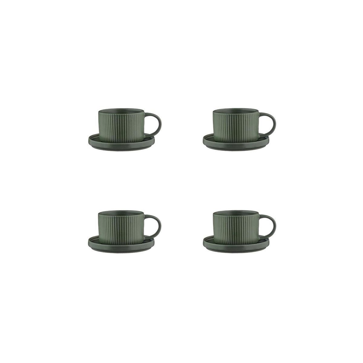 BJORN Tasse SCANDI 15cl et soucoupe Ø12cm - 8 pièces - Olive