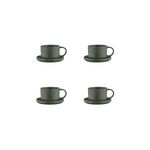 BJORN Tasse SCANDI 15cl et soucoupe Ø12cm - 8 pièces - Olive