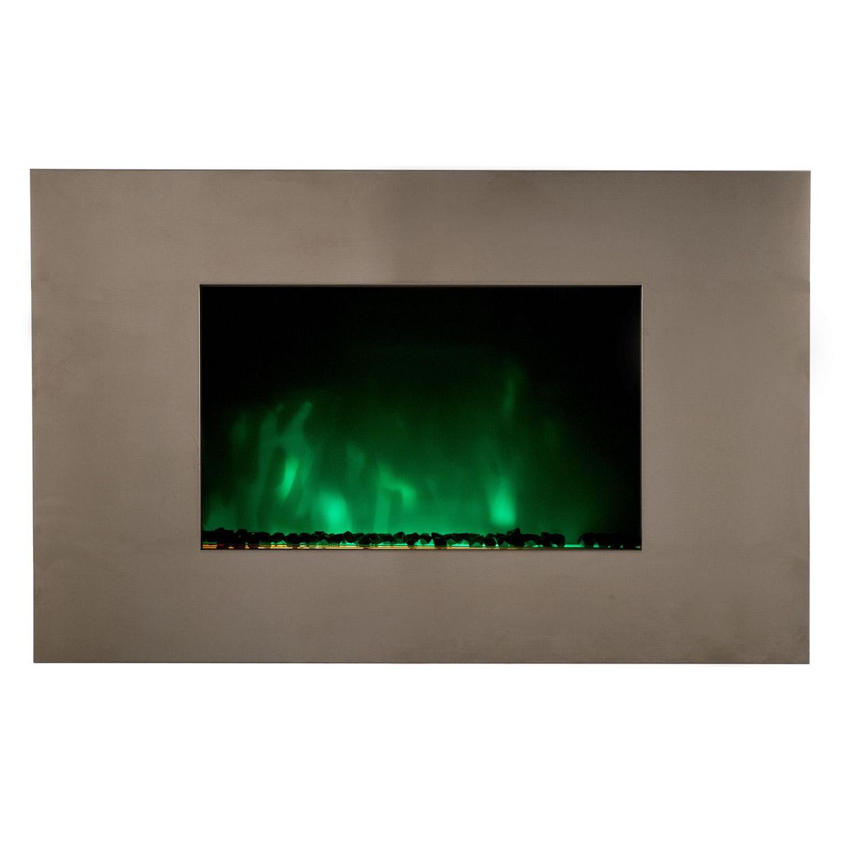 Chemin'arte Cheminée électrique 2000w avec télécommande - pure inox