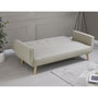 Voir la diapositive 4 : CONCEPT USINE Canapé scandinave convertible 3 places en tissu beige BERLIN