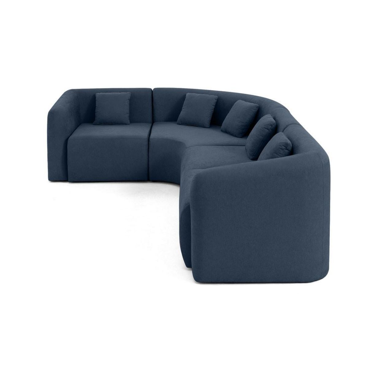 LISA DESIGN Ikare - canapé d'angle modulable réversible - 5 places - en tissu