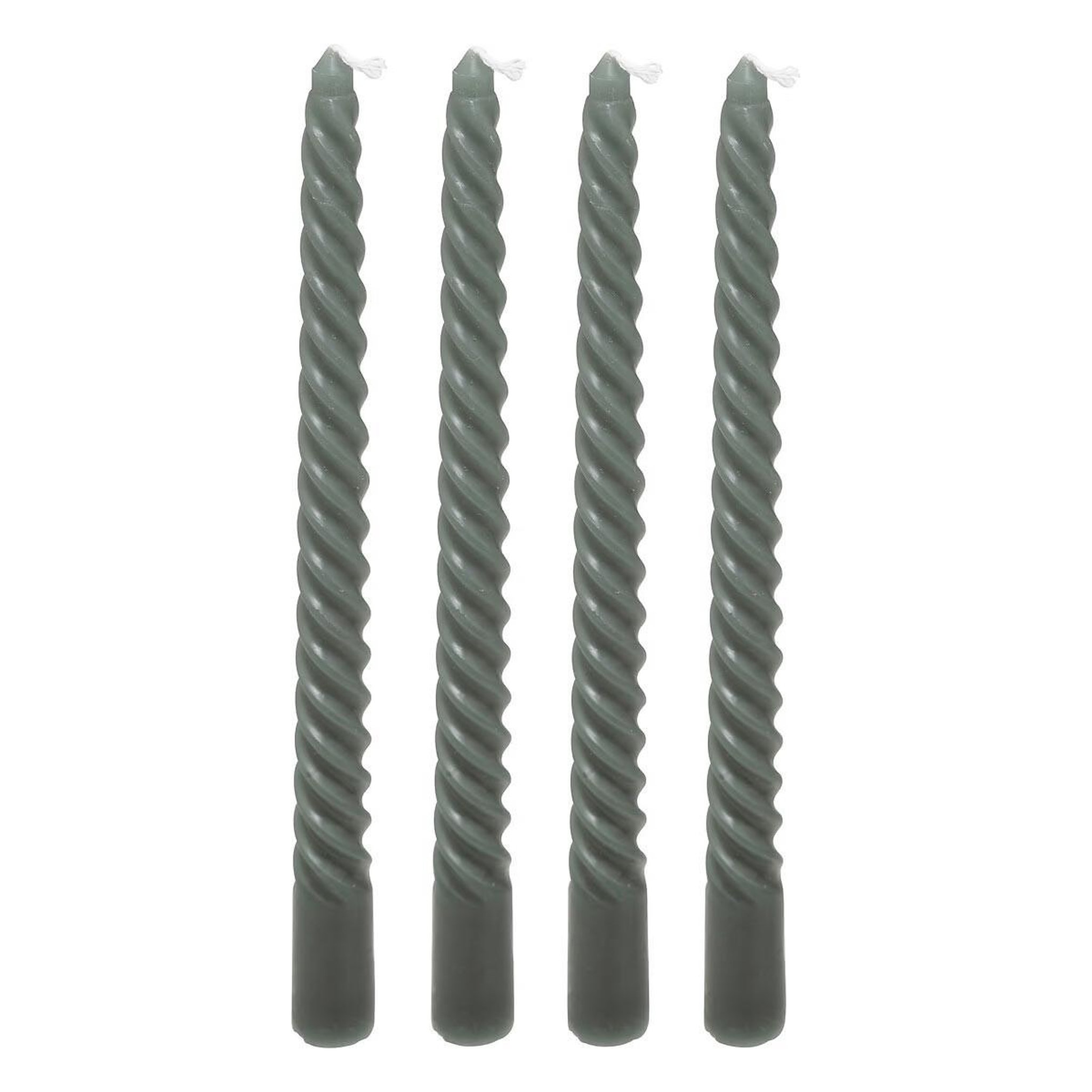 ATMOSPHERA Lot de 4 bougies bâton  hugo  180g vert kaki