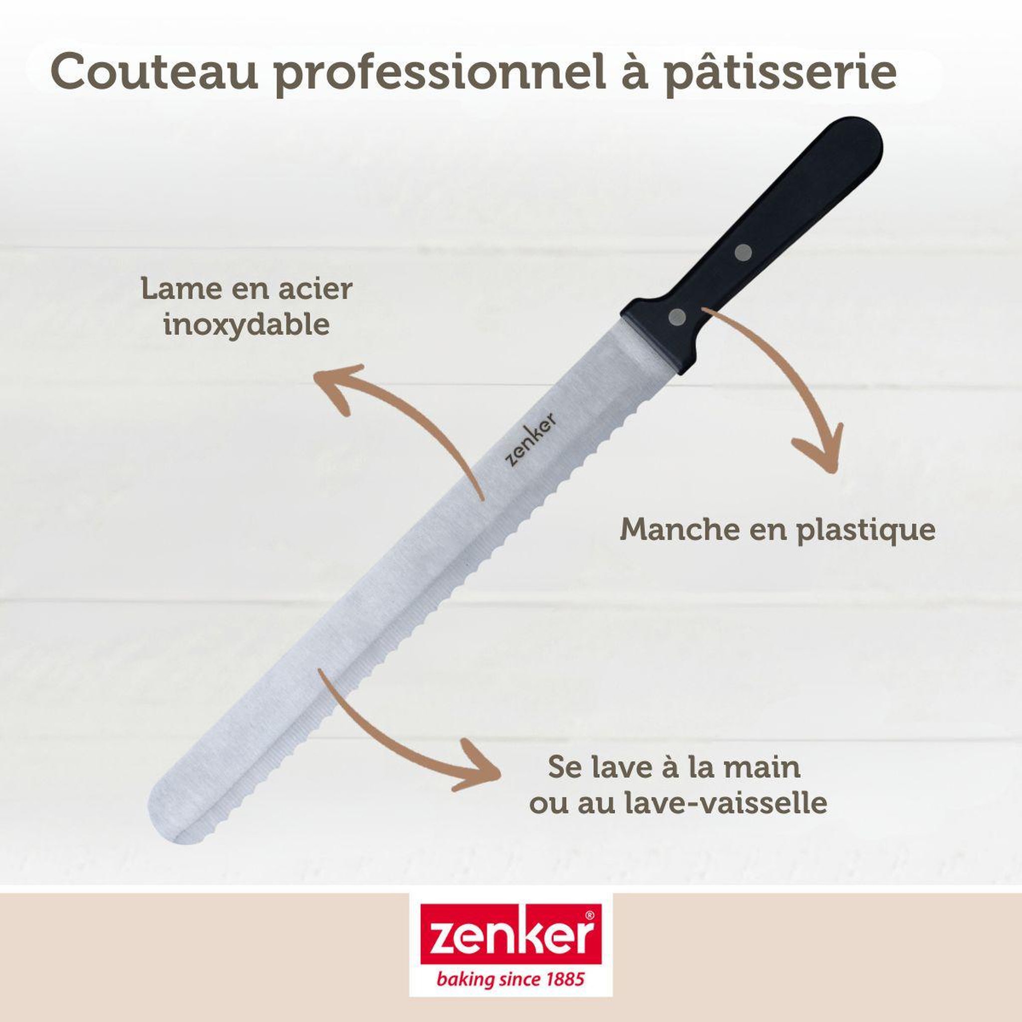 Voir la diapositive 4 : ZENKER Couteau professionnel pour gâteau 30 cm zenker smart pastry