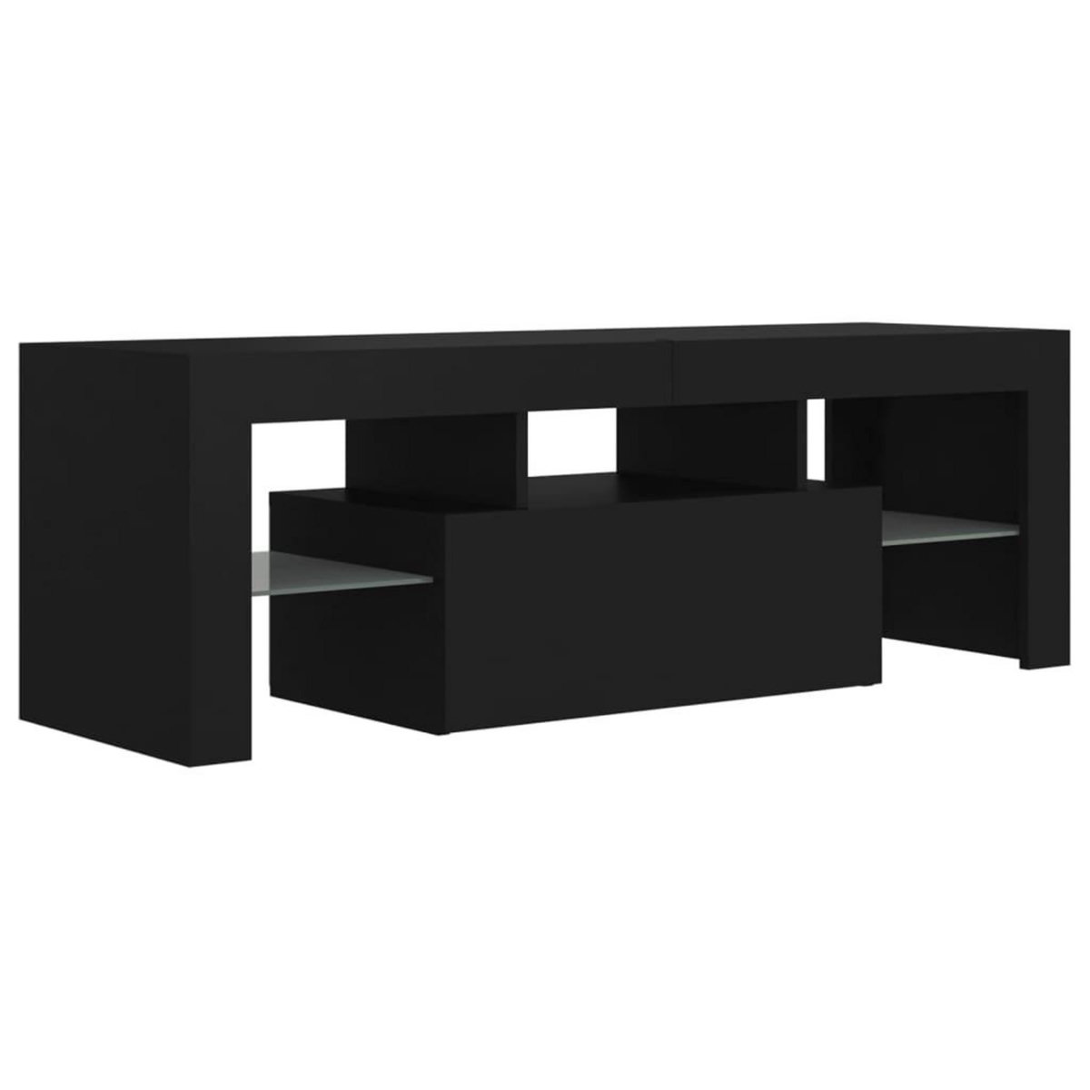 VIDAXL Meuble TV avec lumieres LED noir 120x35x40 cm