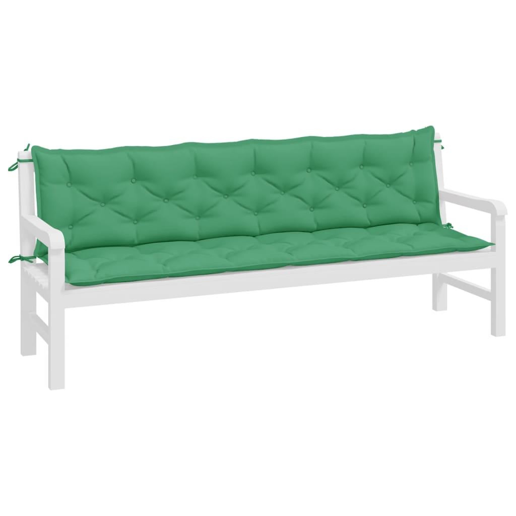 Voir la diapositive 3 : VIDAXL Coussins de banc jardin lot de 2 vert 200x50x7 cm tissu Oxford