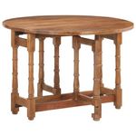 VIDAXL Table a manger Rond 110x76 cm Bois de manguier massif