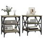 Voir la diapositive 4 : VIDAXL Tables d'appoint 2 pcs Chene sonoma 40x42x50 cm Bois ingenierie