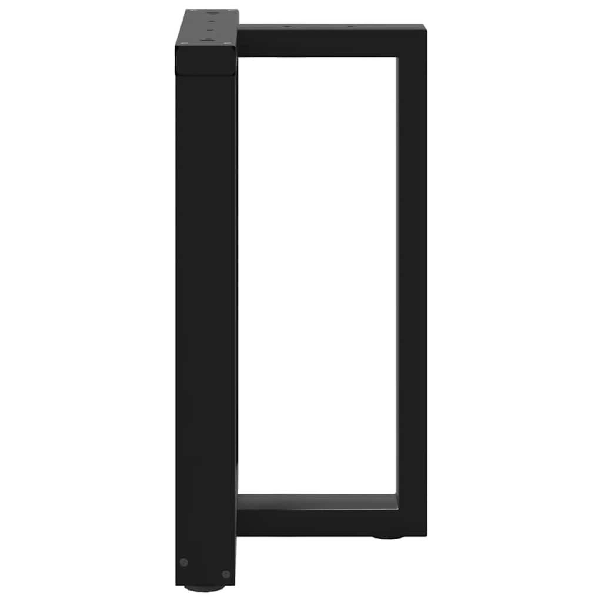 Voir la diapositive 5 : VIDAXL Pieds de table a manger forme de T 2 pcs noir 50x35x(72-73) cm