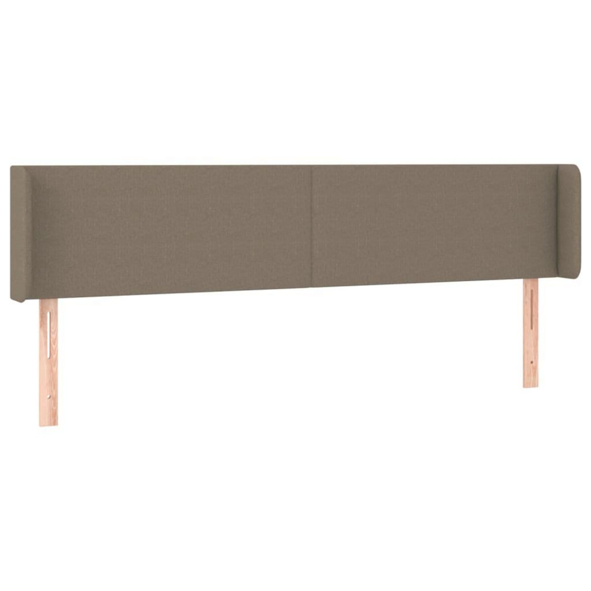 VIDAXL Tete de lit avec oreilles Taupe 203x16x78/88 cm Tissu