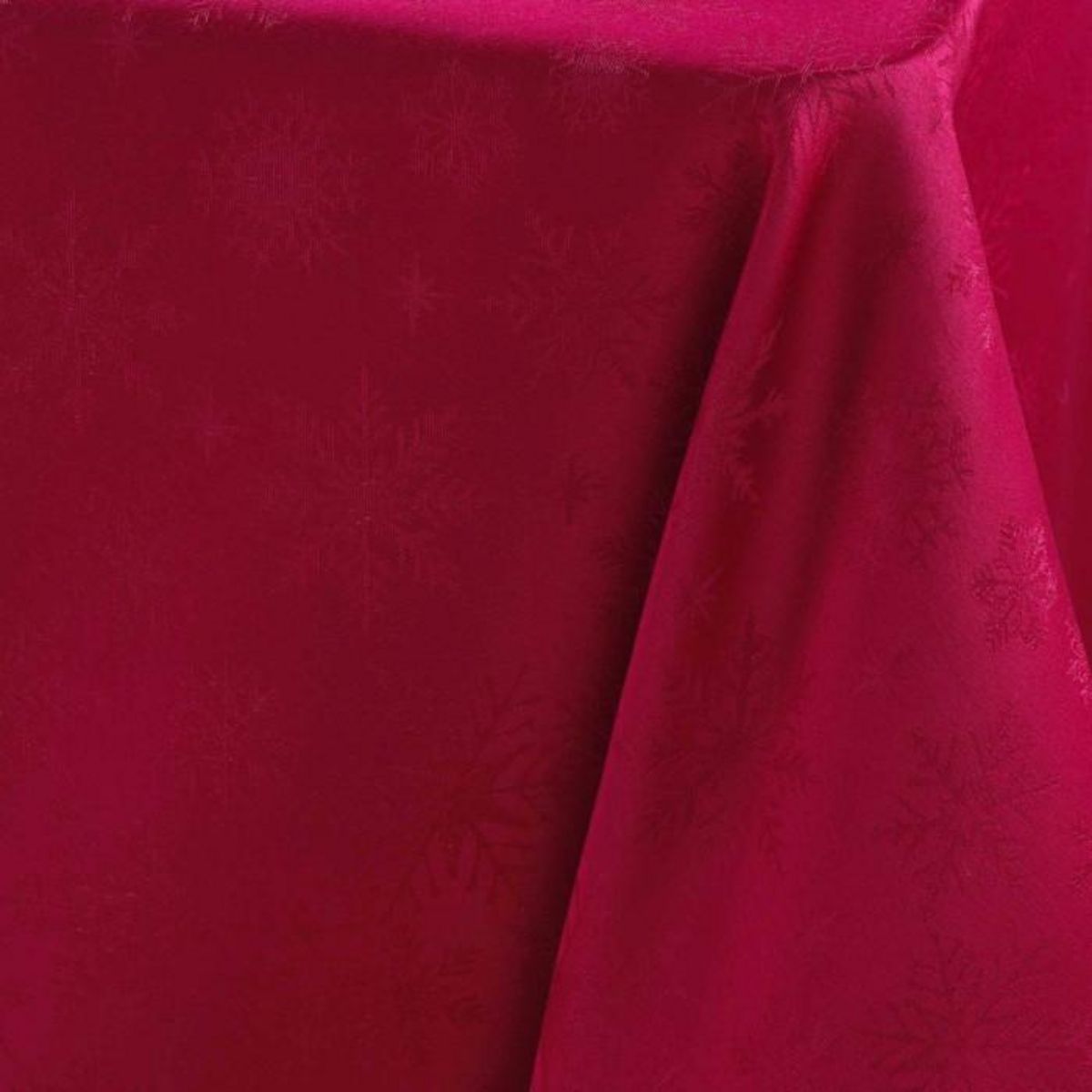 Paris Prix Nappe Jacquard Imprimé  Flocons  140x240cm Rouge