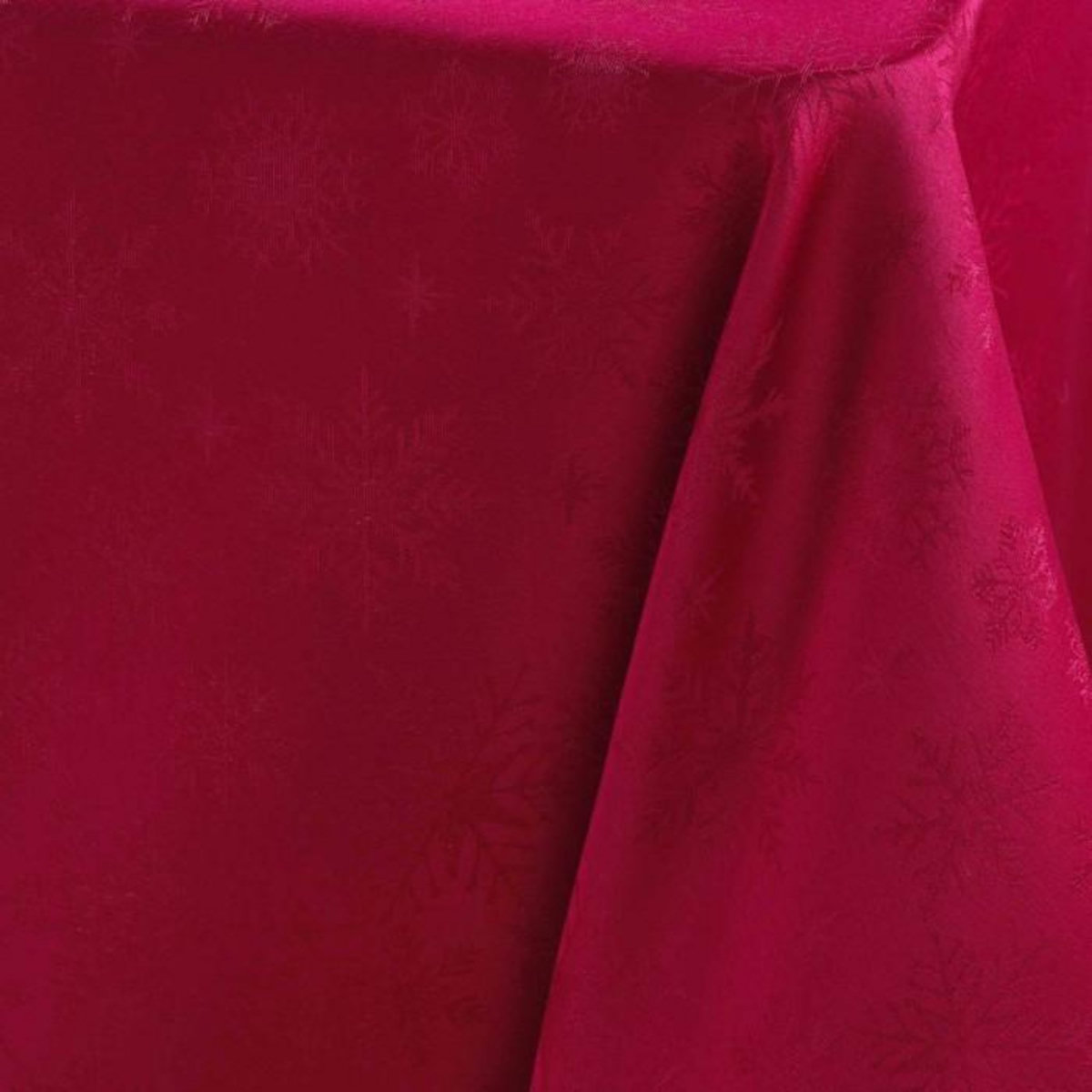 Paris Prix Nappe Jacquard Imprimé  Flocons  140x240cm Rouge