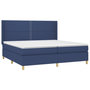 Voir la diapositive 3 : VIDAXL Sommier a lattes de lit avec matelas Bleu 200x200 cm Tissu