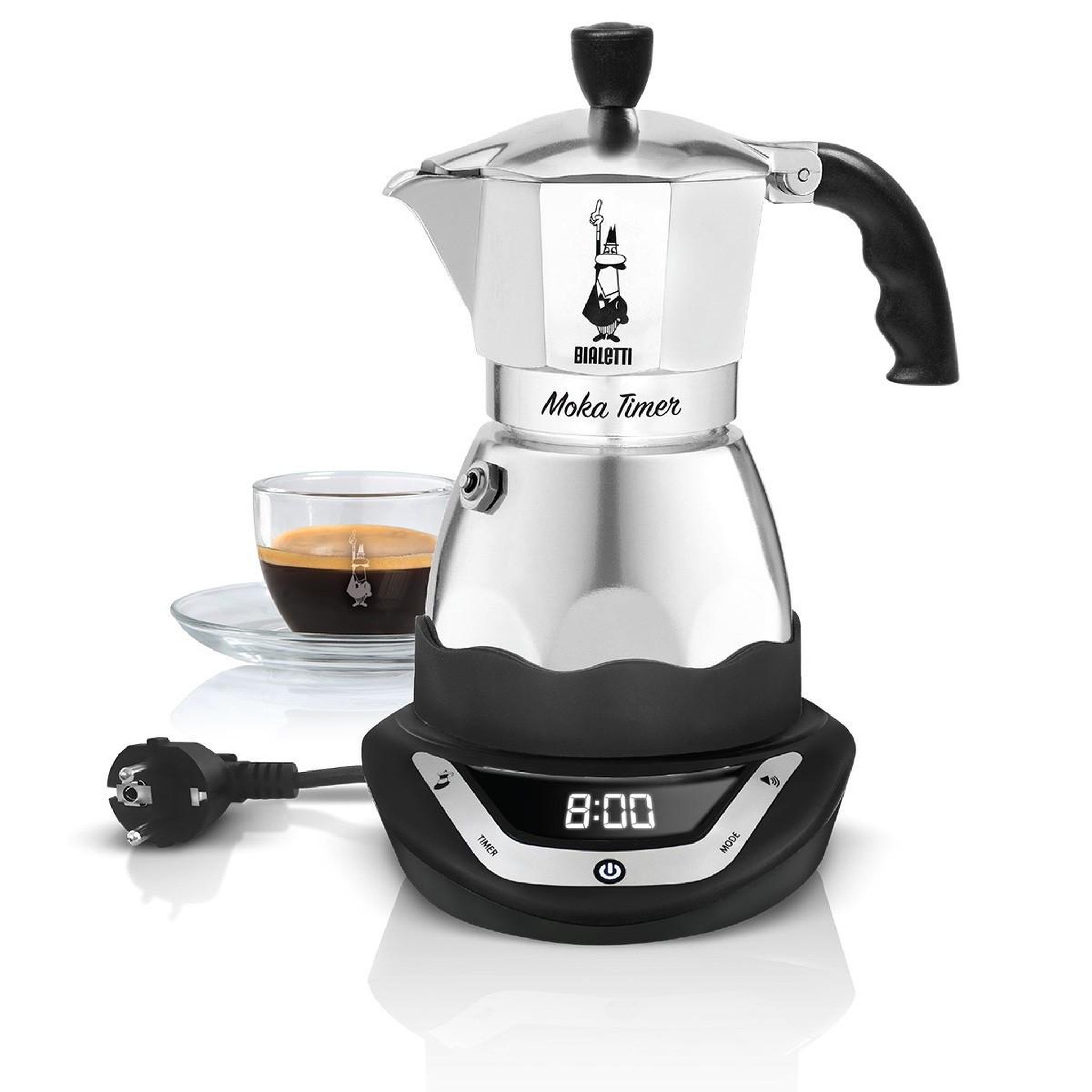 Voir la diapositive 2 : BIALETTI Cafetière italienne électrique 3 tasses inox - 0006092