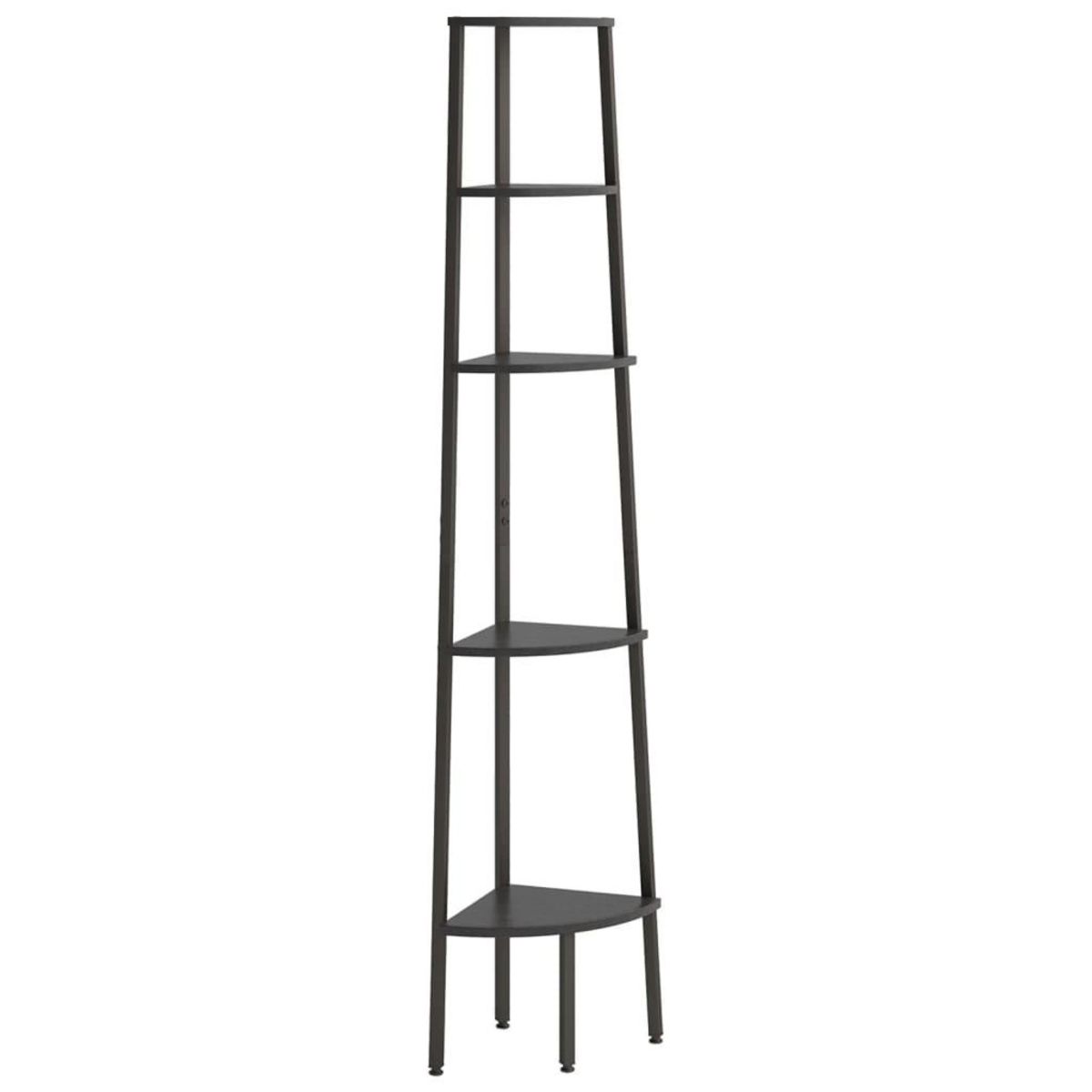VIDAXL Etagere d'angle 5 niveaux Noir 45,5x31,5x180 cm