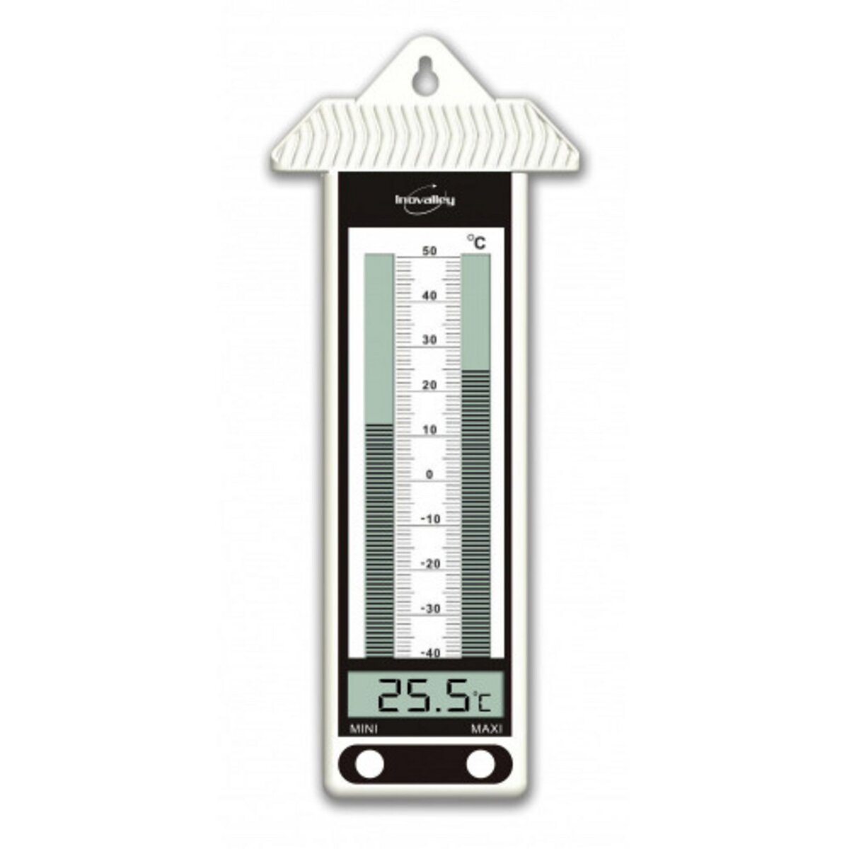 Inovalley Thermomètre électronique MINI-MAXI blanc