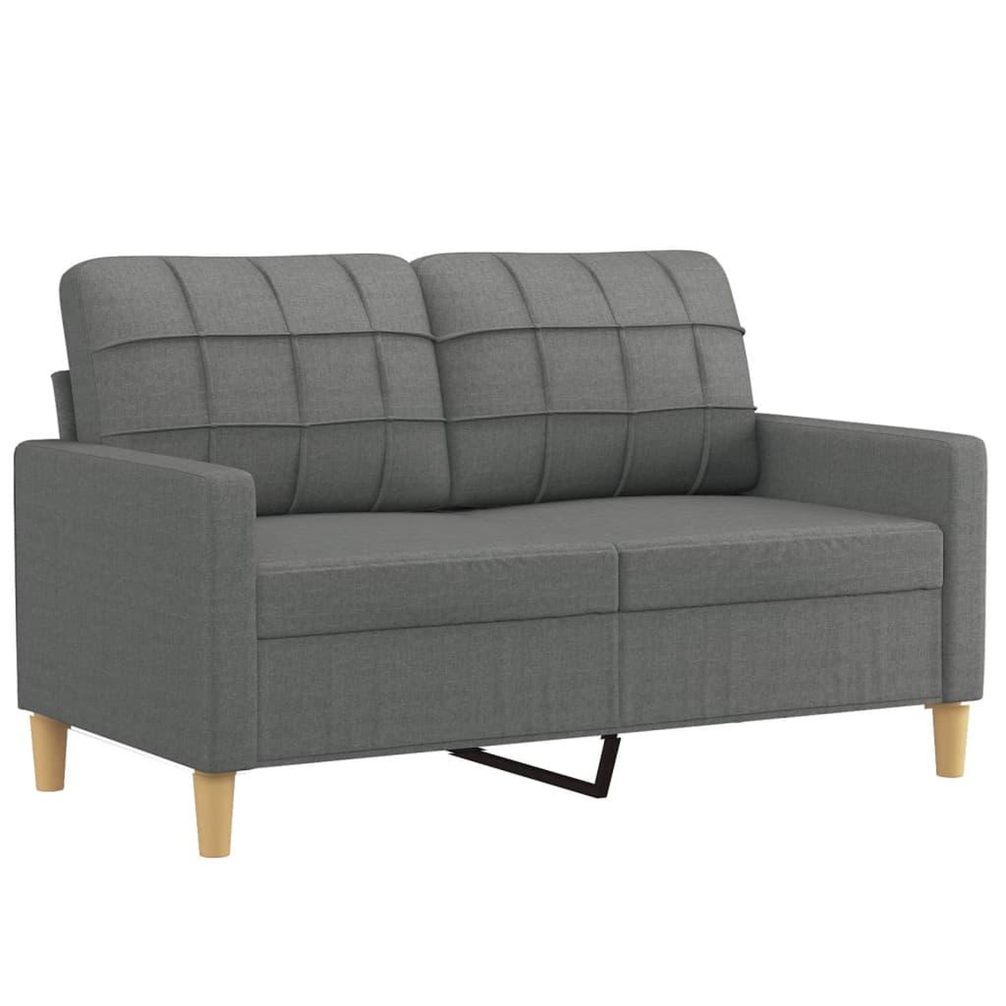 Voir la diapositive 3 : VIDAXL Ensemble de canapes 3 pcs avec coussins Gris fonce Tissu