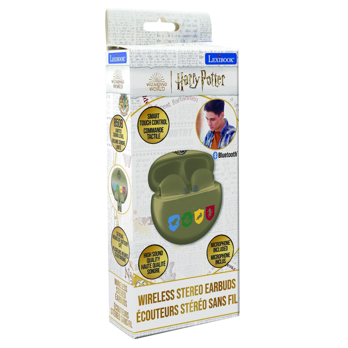 Lexibook Écouteurs sans fil Bluetooth Harry Potter avec étui de chargement et de rangement
