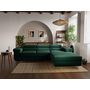 Voir la diapositive 1 : BEST MOBILIER Pablo - canapé d'angle droit - 6 places - convertible avec coffre et têtières réglables - en velours