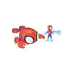 HASBRO Figurine et véhicule Spidey Water-Webs Araignée de mer, Marvel Spidey et ses Amis Extraordinaires, Des 4 ans