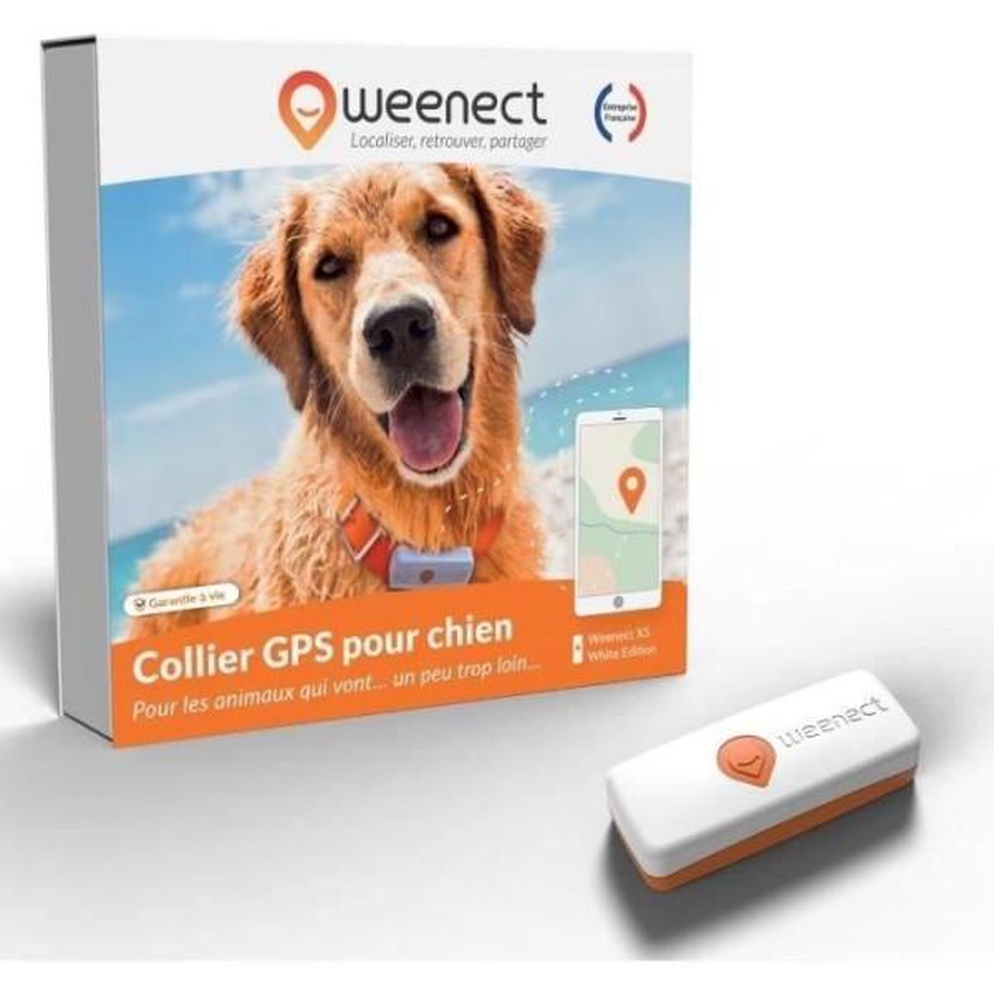 WEENECT Traceur GPS pour Chien - Weenect XS (White Edition 2023)